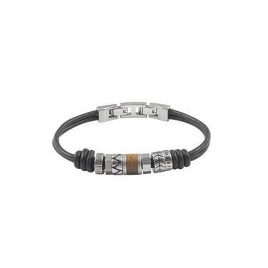 Bracelet homme JOYERIA FOSSIL STEEL 84196040. Noir - Achat / Vente bracelet  - gourmette Bracelet homme JOYERIA FOSS… Argent Noir - Soldes sur Cd