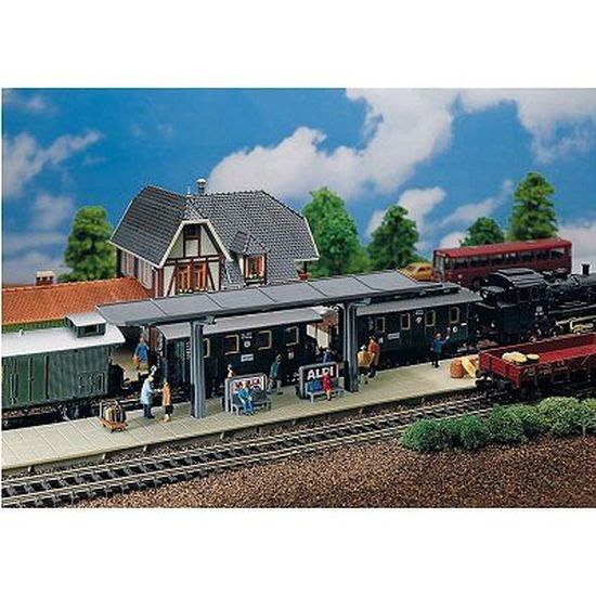 Décor De Quai De Gare Faller Avec Personnages - Pour Maquettes De Train Miniature, Occasion