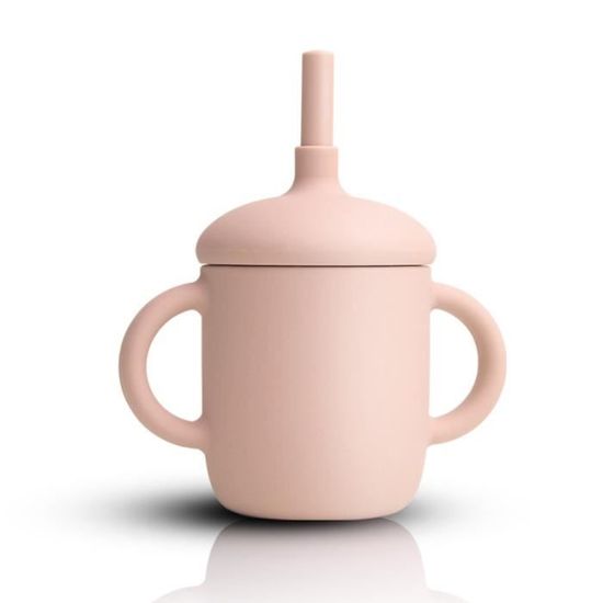 Gobelet D'apprentissage Silicone Bébé 6 Mois+ - Avec Paille, Anti-fuite, 200 Ml, Sans BPA, Lave-vaisselle - 3