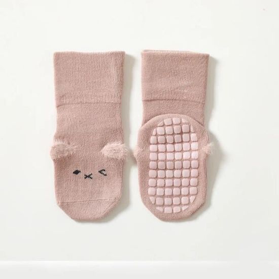 5 Paires Chaussettes Antidérapantes En Coton Bébé Enfant