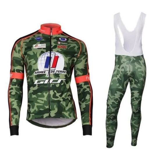 Maillot De Vélo Homme Manches Longues – Multicolore (Vert, Noir, Jaune) – Taille S à 5XL