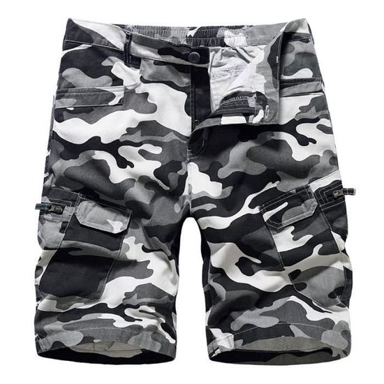 Short cargo camouflage homme best sale
