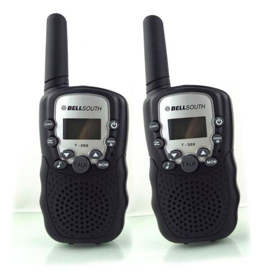 Talkie walkie 22 canaux push to talk écran LCD portée 3 à 5 km noir Cdiscount Jeux Jouets