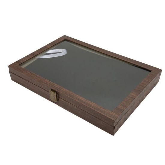 Valiclu Vitrine à Badges Et Médailles – Organisateur Avec Couvercle, 20x15x5 Cm, Noir, Protection Et Rangement Pratique
