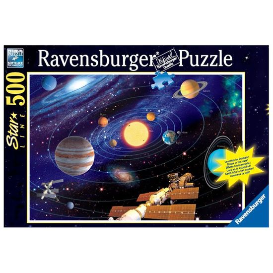 Puzzle Star Line 500 p - Ravensburger - Système solaire lumineux - Science et espace