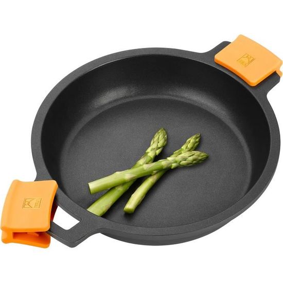 Poêle à Griller Induction Antiadhésif Titane 34x24cm Fonte d'Aluminium