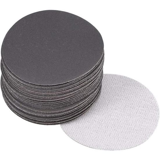 30 Disques De Ponçage 200 Mm Grain 60 - Pour Ponceuse à Crochets Et Boucles, Oxyde D'aluminium