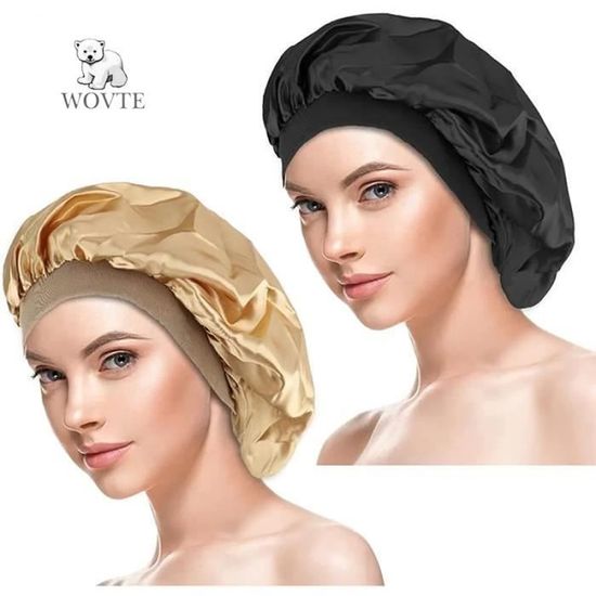 Grands bonnets en satin pour cheveux pour femmes grand - Temu France