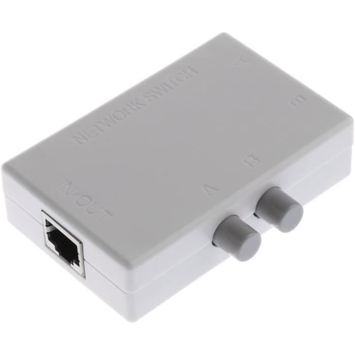 Mini 2 Port Réseau Commutateur Ethernet Réseau Box Switcher Adaptateur ...