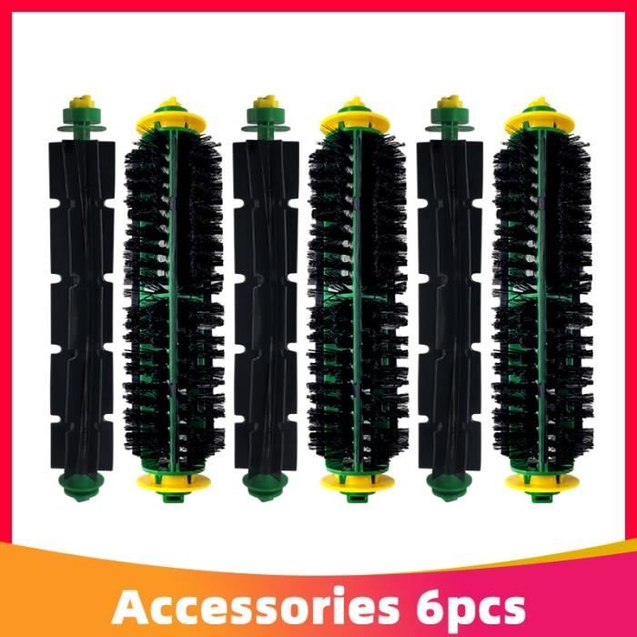 3 Brosse principale - Filtre Hepa brosse latérale principale pour aspirateur robot iRobot Roomba série 500, p