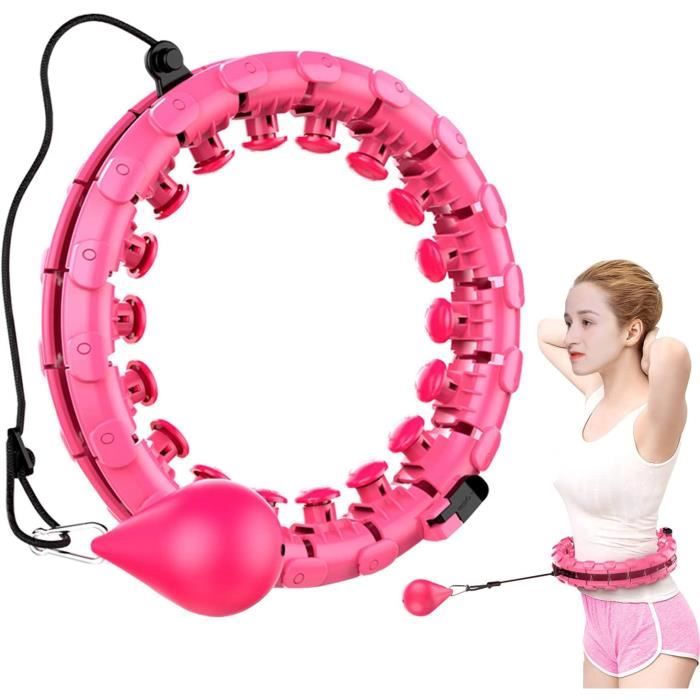 Large cerceau de fitness réglable avec aiguille de massage et 24 pièces détachables, adapté au cerceau de perte de poids fitness/gym