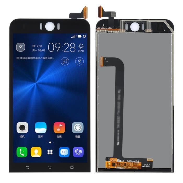 pour Asus Zenfone Selfie ZD551KL Z00UD couleur noir ecran LCD vitre tactile complet et un kit d'outils tournevis