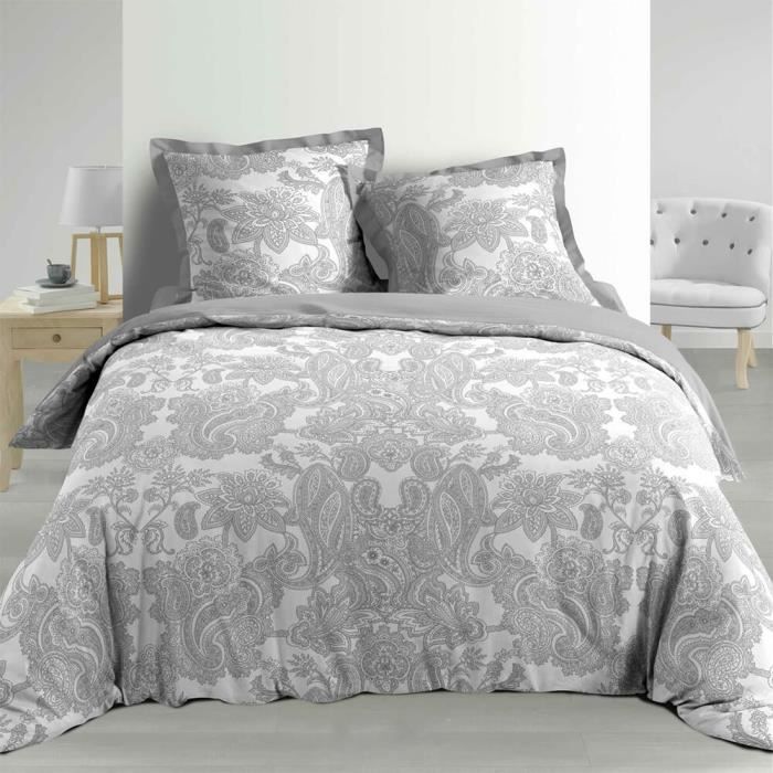 Housse de couette - 260 x 240 cm + taies - Percale 78 fils - Mandalas