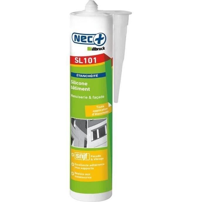 Mastic bâtiment silicone 310mL - transparent