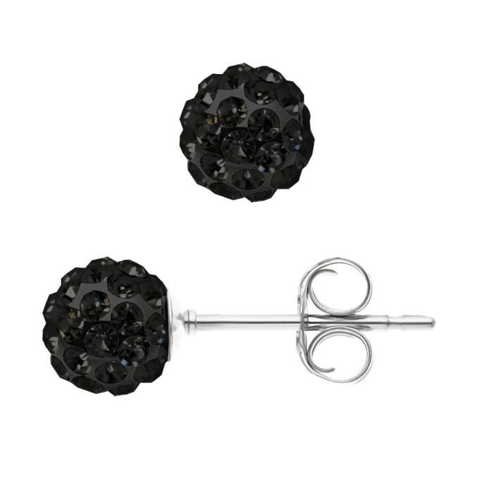 LOVA LOLA VAN DER KEEN - Boucles d'Oreilles - Joaillerie Prestige - Véritable Cristal - Argent Massif 925 Millièmes - Bijou Femme