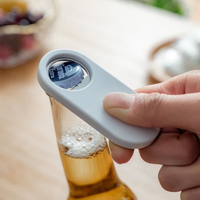 ZHEN Ouvre-bouteille Portable créatif réfrigérateur magnétique aspiration bière décapsuleur réfrigérateur autocollant été boisson
