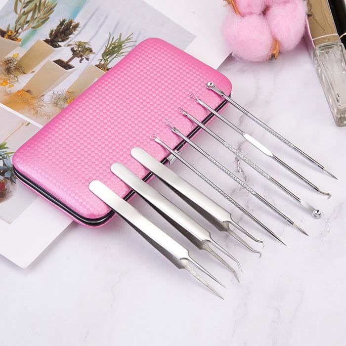 Kit Extracteur Point Noir, Kit Tire Comédons Acné 8 En 1 Kit Éliminateur De Comédons, Blackhead Remover Kit, Professional Blackhead