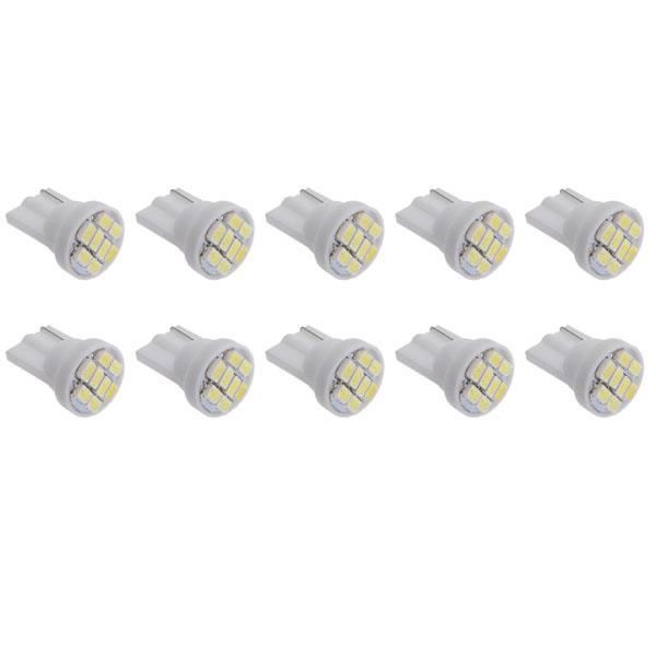 10 T10 194 168 501 W5W 8 3020 SMD LED Ampoule Voiture Veilleuse Blanc