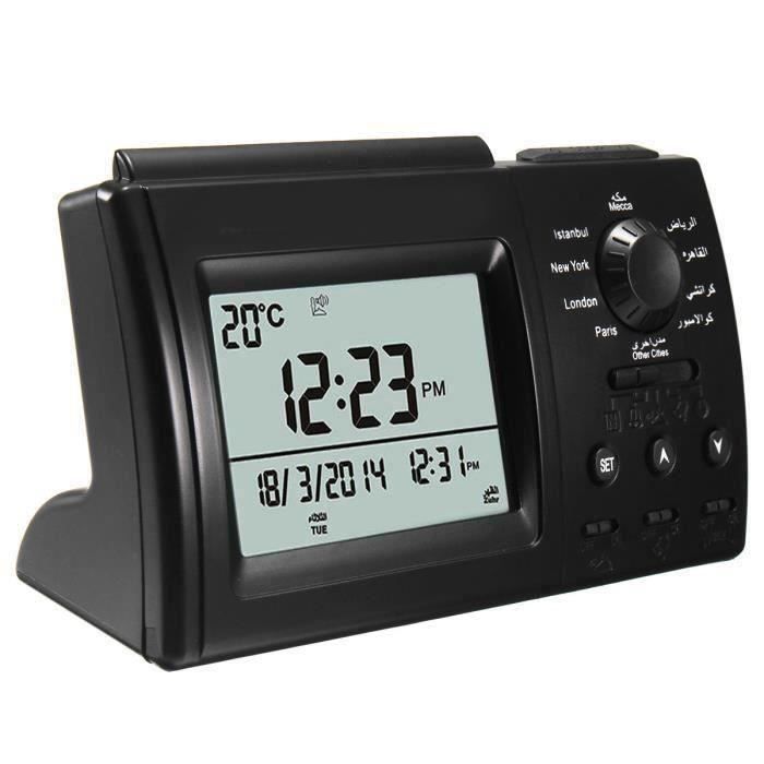 AA Horloge Ramada Numérique Automatique islamique Azan musulman Prière Alarme Adhan Table