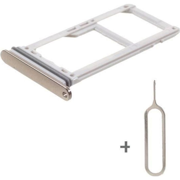 Tiroir Carte puce Double SIM et-ou carte mémoire Micro SD couleur GOLD pour Samsung Galaxy S8 G950 et S8 Plus G955 FKT99