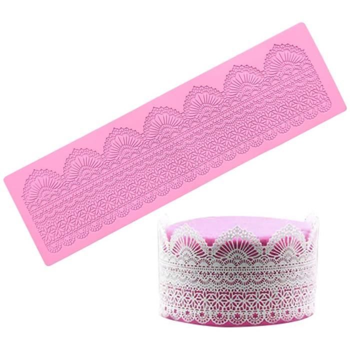 CAKE o Fondant Lace Dentelle Cake Moule Deacutecorations de Bord Cake Lace en Silicone Non toxique Durable pour Bordure de Dea309