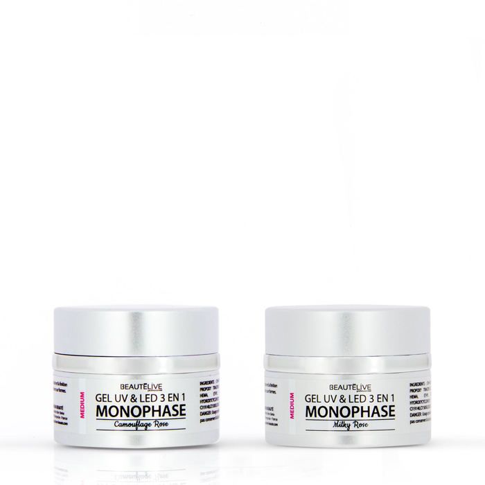 3 en 1 - Gel UV & LED 3en1 Medium Milky rose - Beautélive