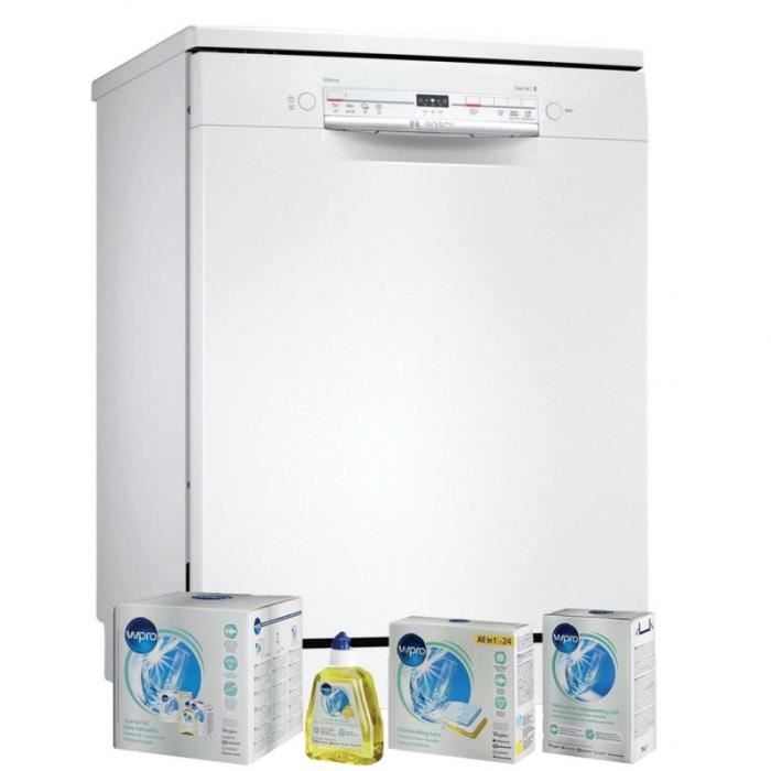 BOSCH Lave-vaisselle posable blanc 48dB 12 couverts 60cm AquaSensor Blanc