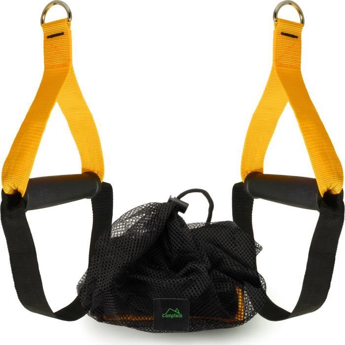 CampTeck U6836 Poignees Durable pour Bandes de Resistance, Sangle de Suspension, Machine de Cable, Home Gym etc Avec Housse