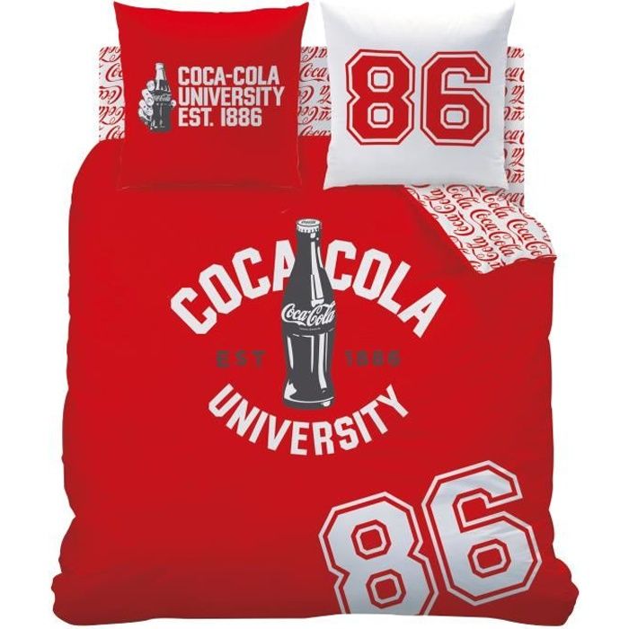 Housse De Couette Coca Cola 140x200 Cm.