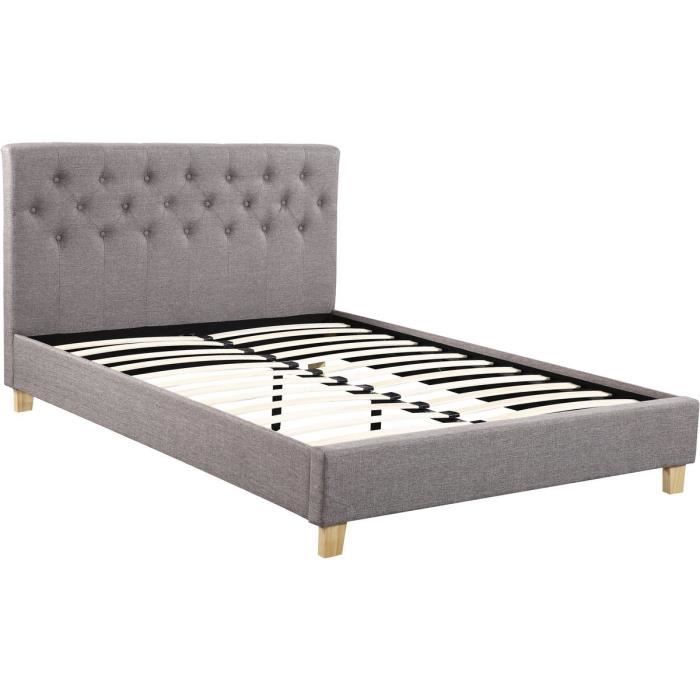 Lit -Emmy- - 160 x 200 cm - Taupe