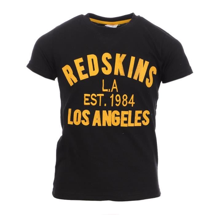 T-shirt Noir Garçon Redskins MC