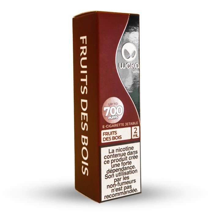 WAKA MINI - cigarette électronique jetable - 700 Puffs - Fruits des Bois - 18mg-ml