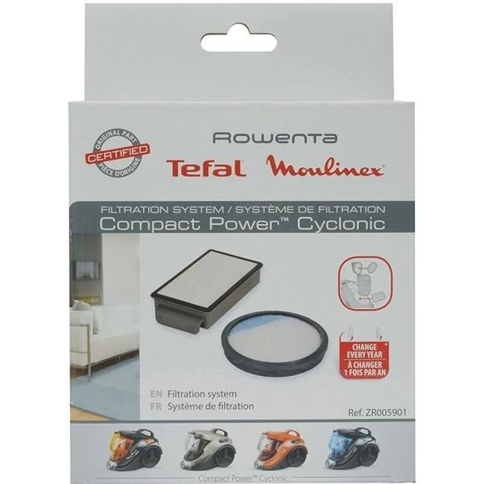 KIT FILTRATION CASSETTE FLTRE + MOUSSE POUR ASPIRATEUR ROWENTA - BVMPIECES