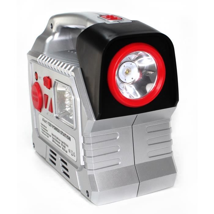 Booster de Batterie Voiture 7800 mAh 12V - Démarreur d'Urgence Portable - Compresseur 17 bars - Torche LED - Sortie USB