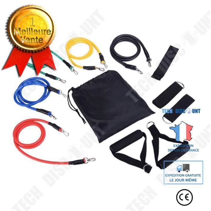 TD® Accessoires Fitness - Musculation,de bandes de résistance de Tube de Yoga ensemble extenseur Yoga - Type 11pcs