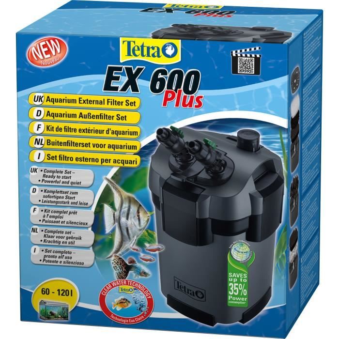 Tetra Filtre Extérieur Ex600 Plus 630 L/h