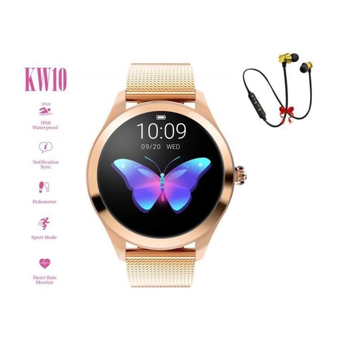 KW10 Montre Connectée ,Fitness / Heart Rate / Waterproof-T&T, Or Rose