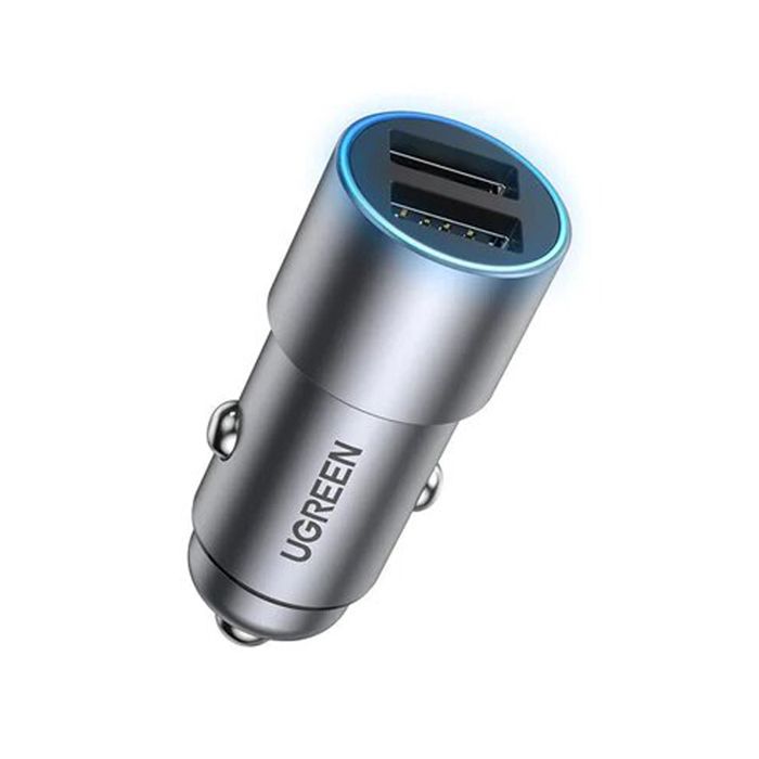 UGREEN Mini Chargeur Allume Cigare Double USB 4.8A Chargeur Voiture en Aluminium