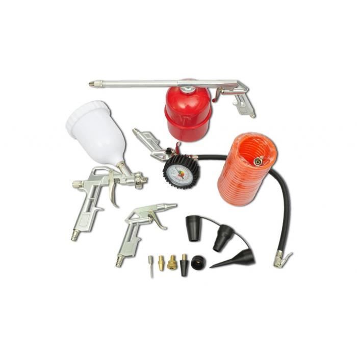 vidaXL Kit de pistolet à peinture pour compresseur