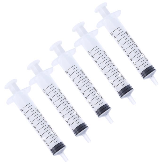 5 seringues d'applicateur de colle de grade industriel de de Luer Lock de ml sans aiguille SOIN BLANCHIMENT DES DENTS