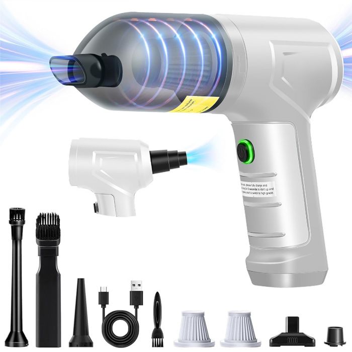 Aspirateur à Main sans Fil de Voiture 4en avec filtre HEPA filtration pour la maisonla voiture et lextérieur