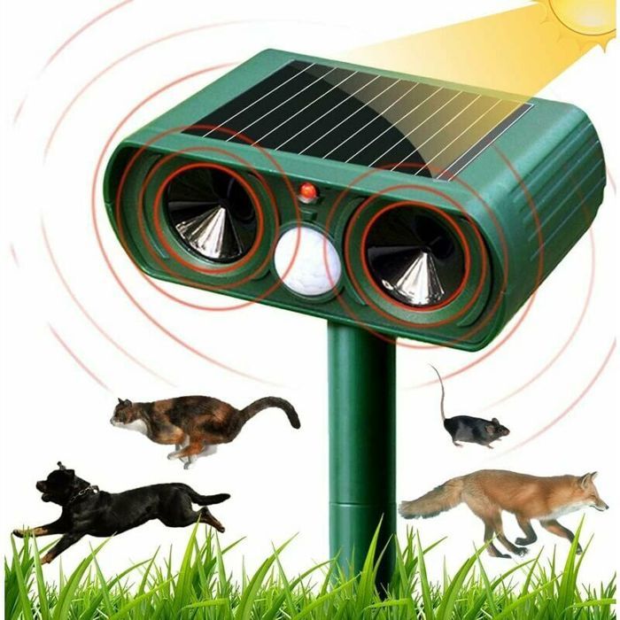 Rpulsif ultrasons solaire pour chats frquence rglable pour repousser les animaux nuisibles couleurs multiples YYV