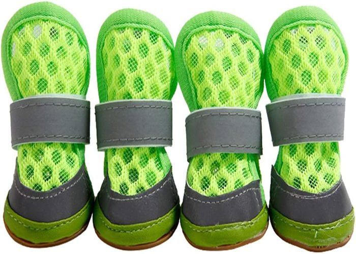 Meilleurs prix pour Chaussures de sport pour chiens, bottes durables, chaussons respirants, protection des pattes en maille, bottes réfléchissantes à