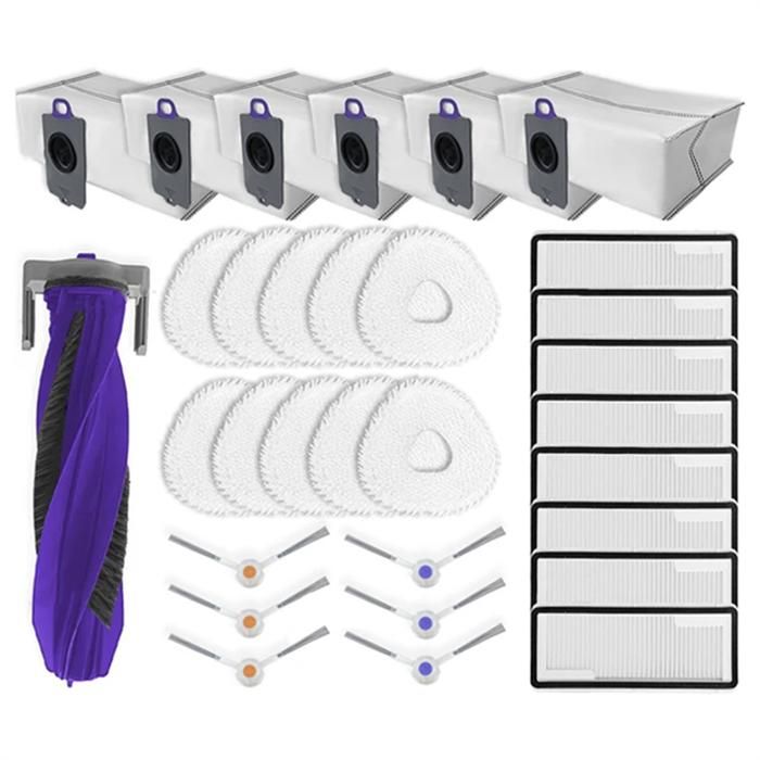 Kit Entretien Freo Z10 Lot De 17 Accessoires De Rechange Pour Aspirateur Narwal Freo Z10/Z10 Ultra - Brosses, Filtres HEPA, Serpillères, Sacs à Poussière - Odashen Narwal Freo Z Ultra