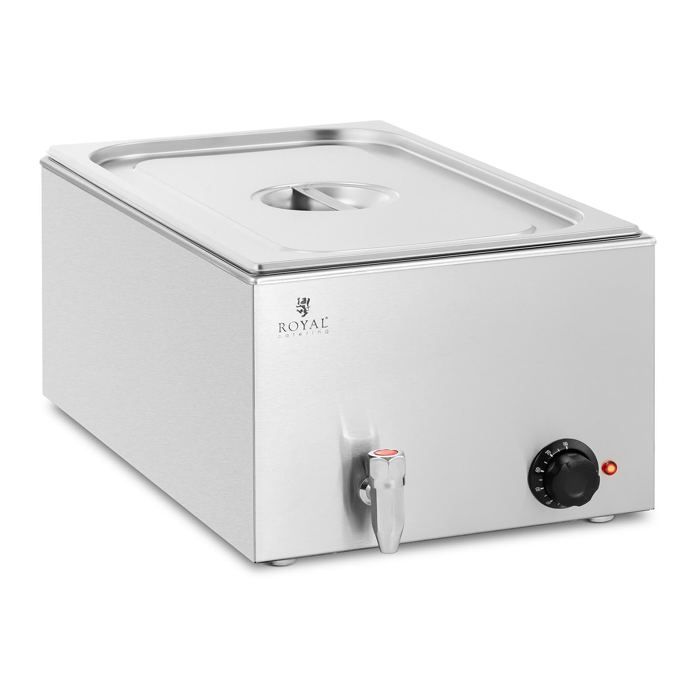 Bain-Marie Professionnel Gastronorm 3 Cuves - Chauffe-repas Réglable 35-90°C Avec Robinet