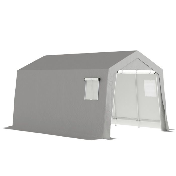 Abri de Rangement Extérieur 3 x 45 m - Outsunny - Tente de Stockage Étanche et Anti-UV - Gris clair
