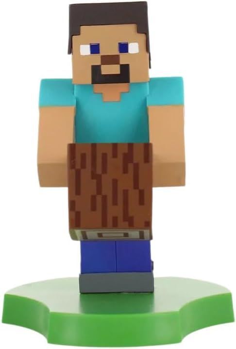 Figurine Minecraft Steve EXQUISITE GAMING Cable Guys Support écouteurs smartphone ou petit accessoire 20 cm - vue 2