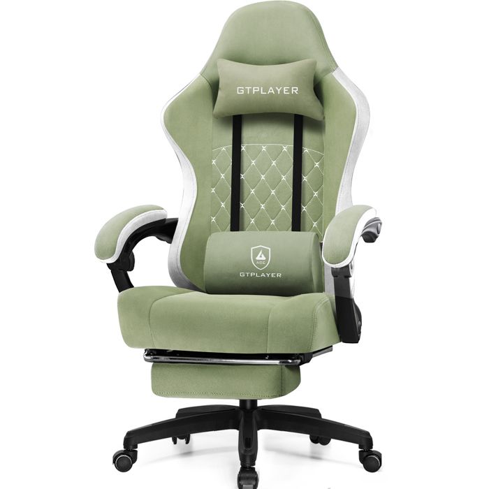 Chaise de gaming Chaise de bureau ergonomique avec support lombaireVert