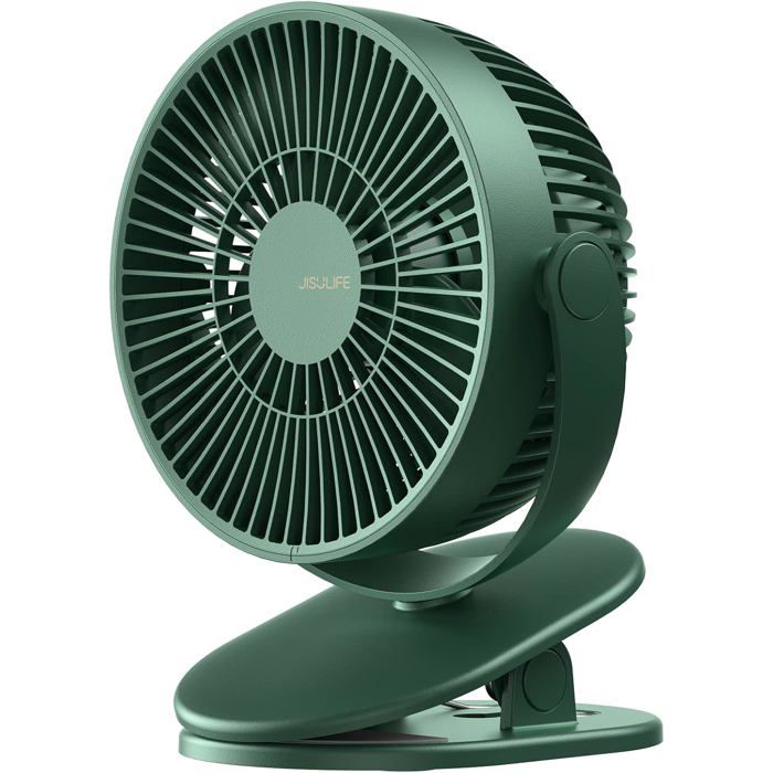 Mini Ventilateur Portable à Pince, Rechargeable Par USB, 4 Vitesses Reglables Convient Pour Maison Voiture Bureau Ou Exterieur Noir 97626757