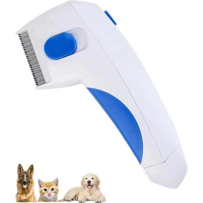 PEIGNE - DEMELOIR Peigne électronique anti-puces pour chien et chat - Élimine efficacement les puces